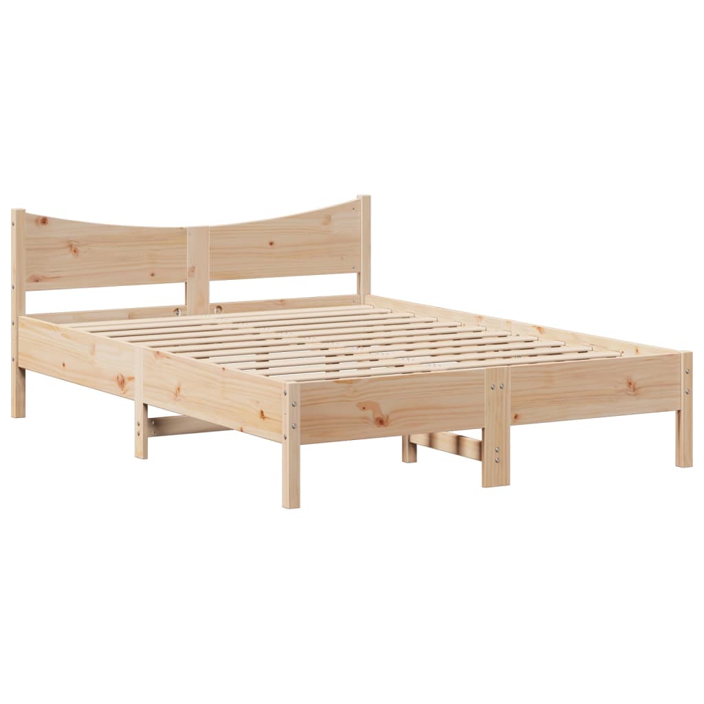 Bed Frame With Headboard Solid Wood Pine