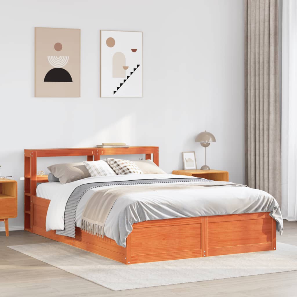 Bed Frame With Headboard Solid Wood Pine