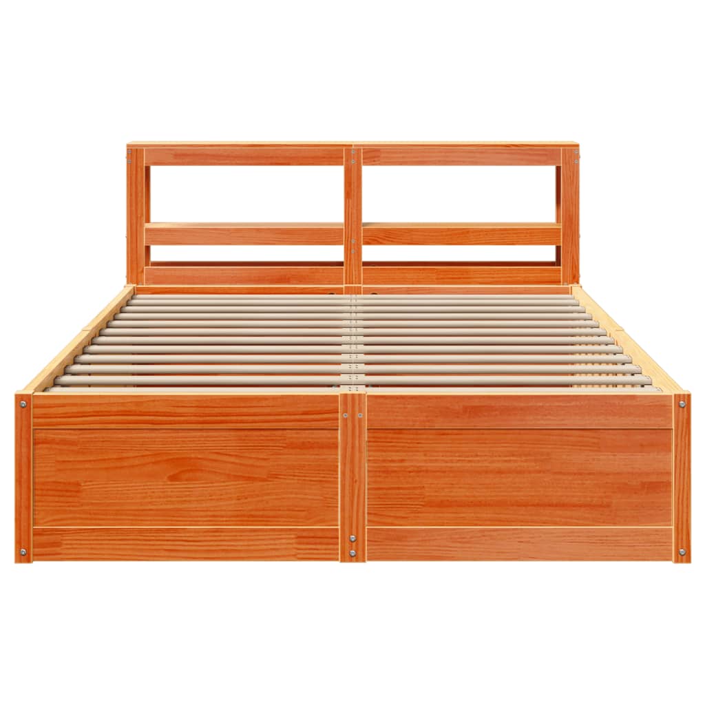 Bed Frame With Headboard Solid Wood Pine