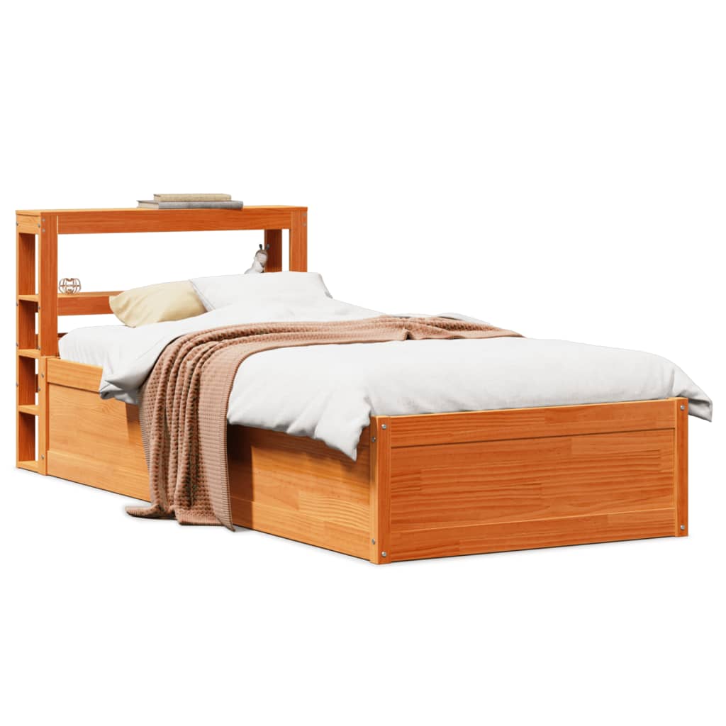 Bed Frame With Headboard Solid Wood Pine