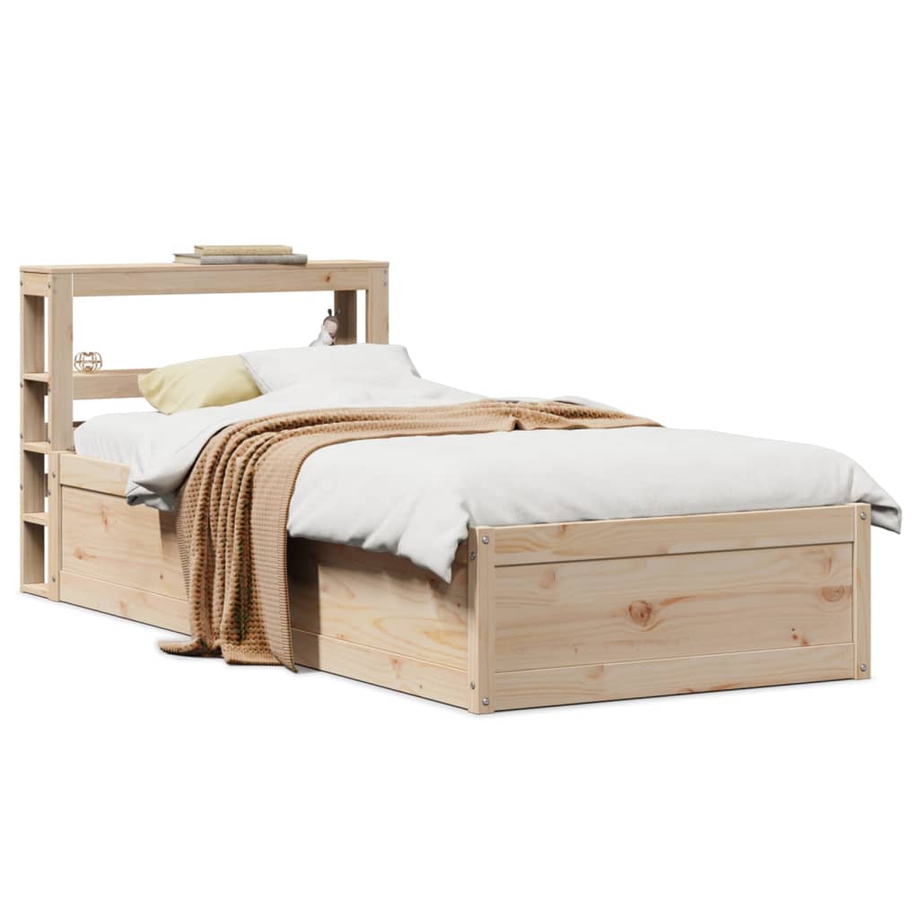 Bed Frame With Headboard Solid Wood Pine