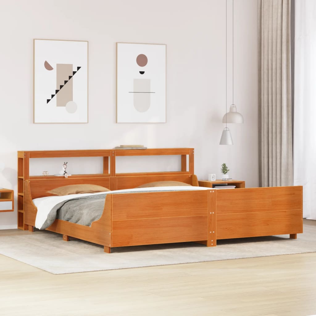 Bed Frame Without Mattress Solid Wood Pine