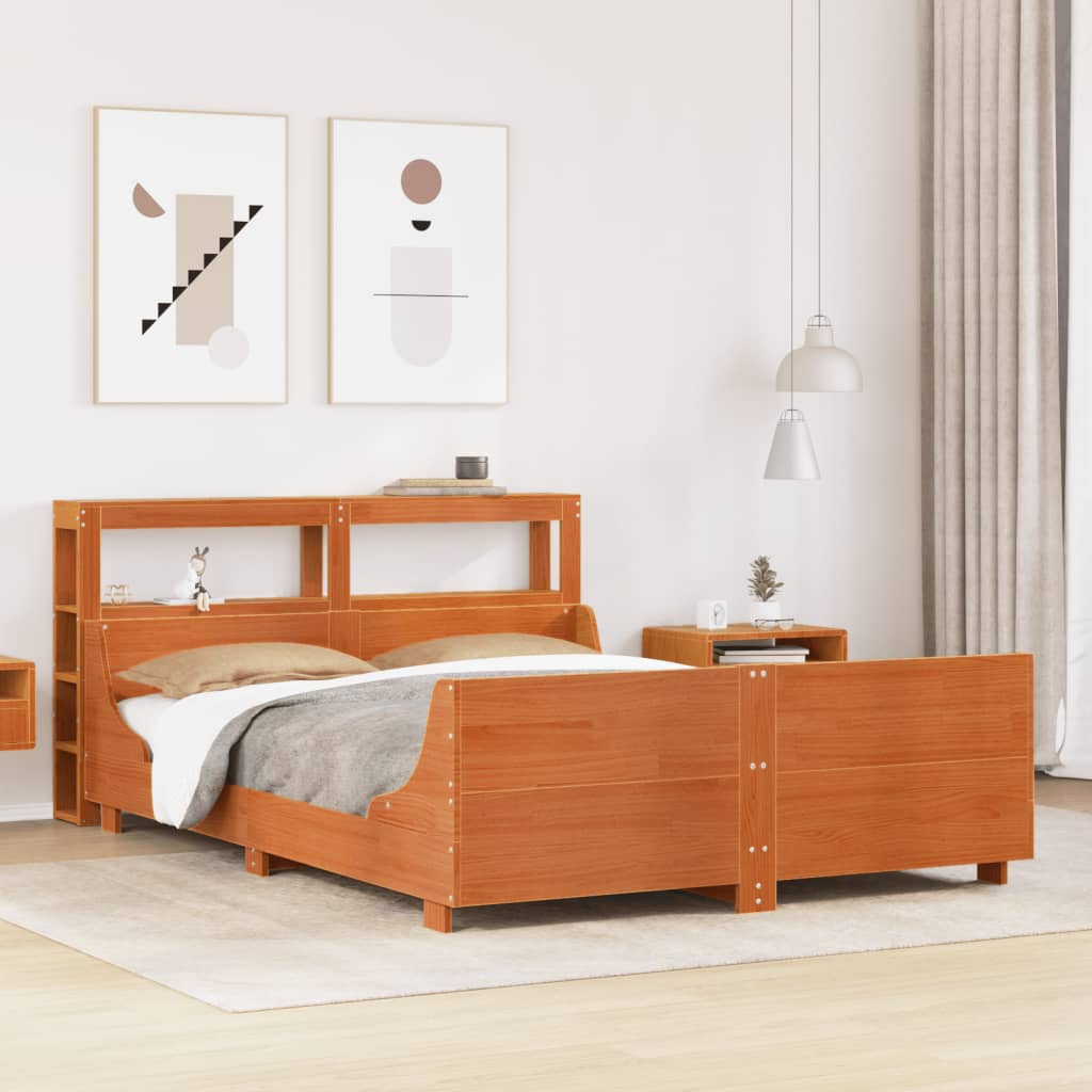Bed Frame Without Mattress Solid Wood Pine