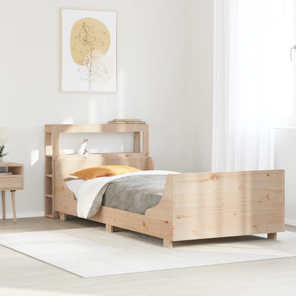 Bed Frame Without Mattress Solid Wood Pine