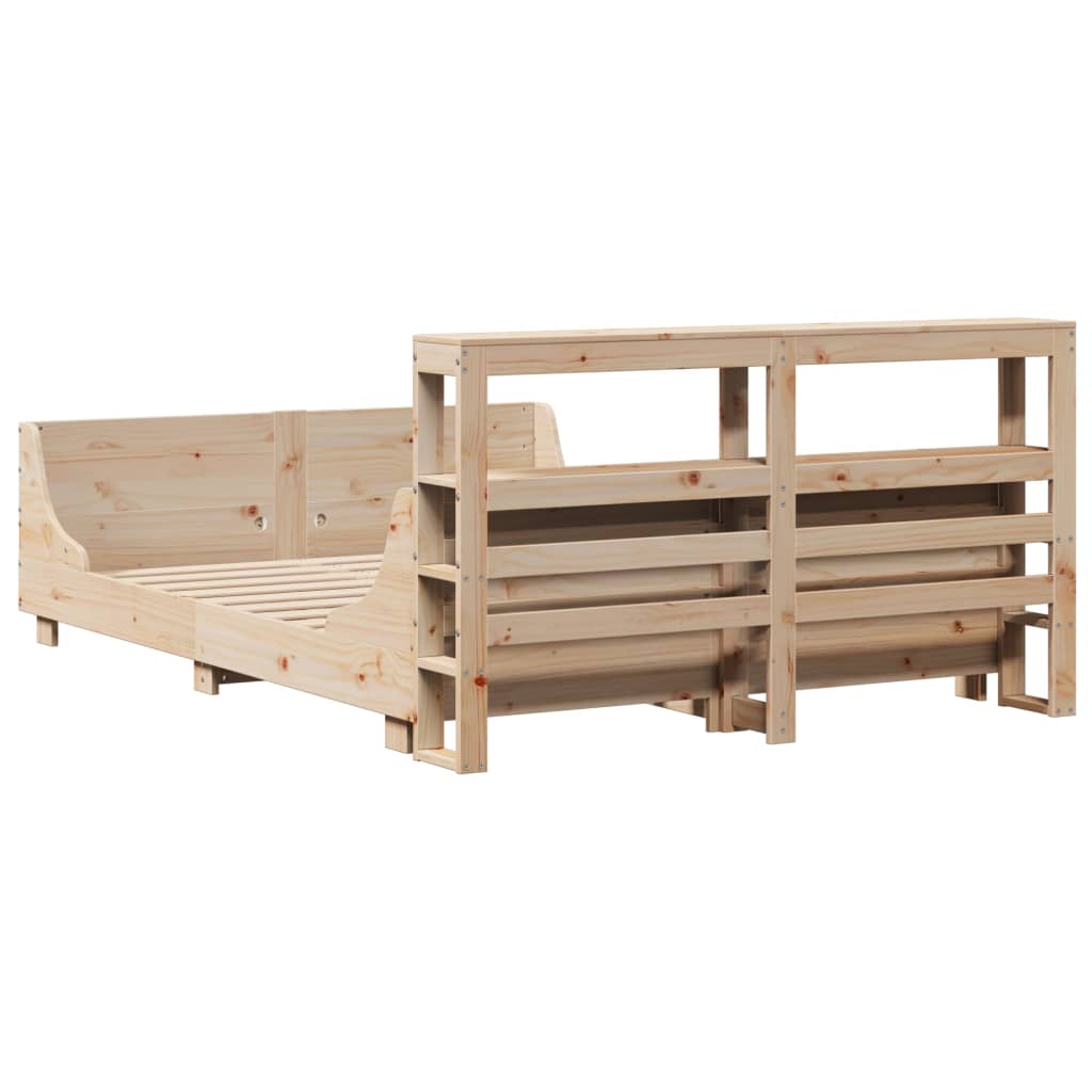 Bed Frame Without Mattress Solid Wood Pine