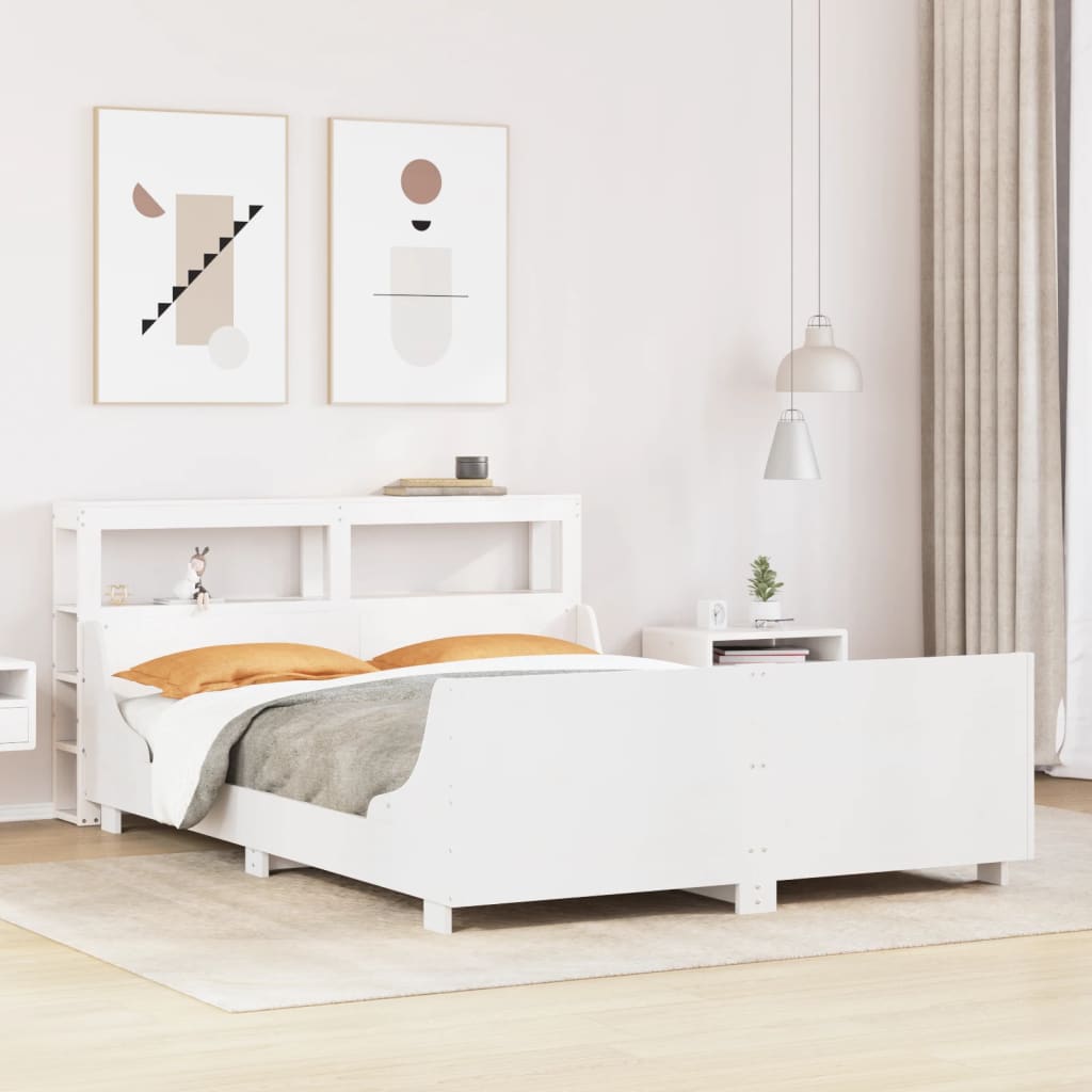 Bed Frame Without Mattress Solid Wood Pine