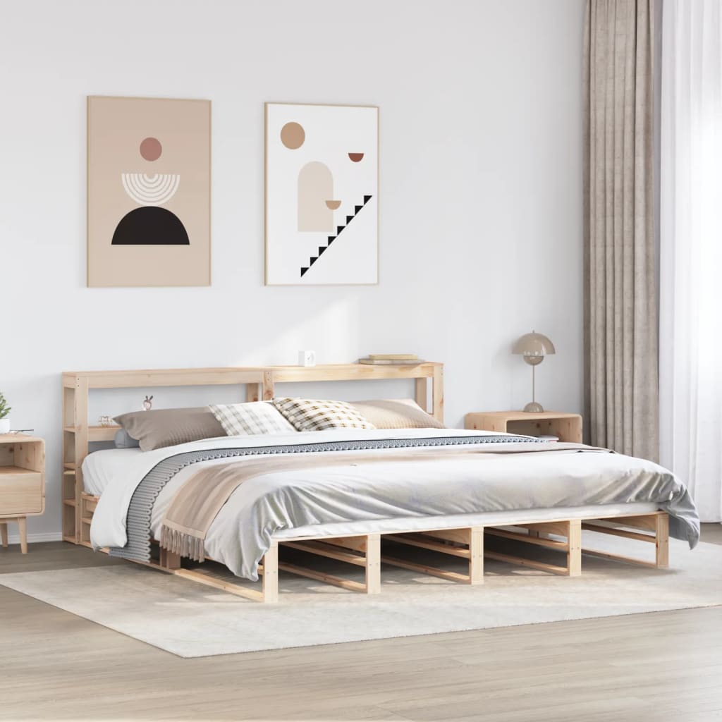 Bed Frame Without Mattress Small Double Solid Wood Pine
