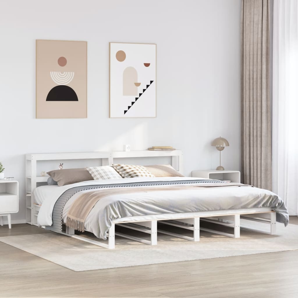 Bed Frame Without Mattress Small Double Solid Wood Pine