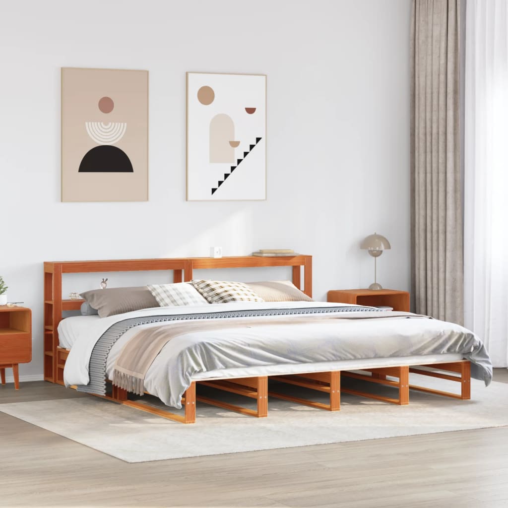 Bed Frame Without Mattress Small Double Solid Wood Pine