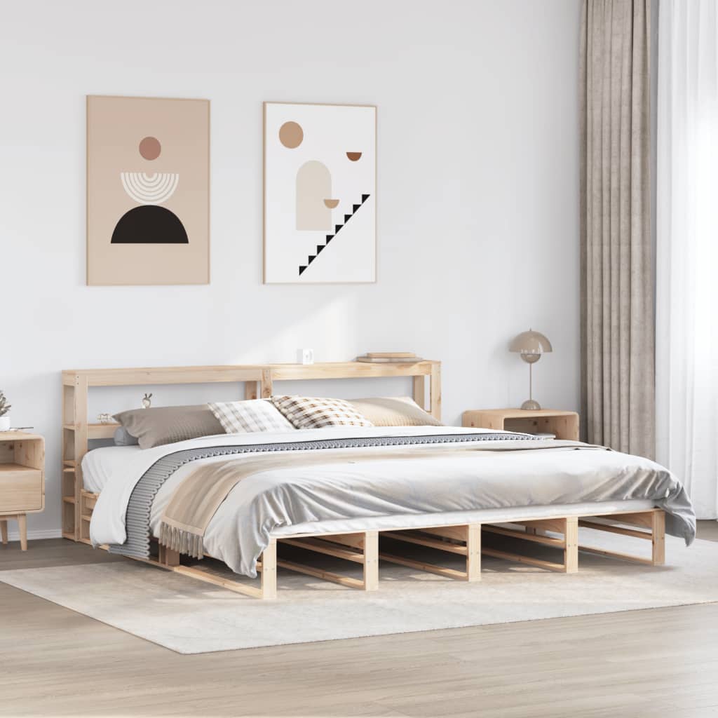 Bed Frame Without Mattress Small Double Solid Wood Pine