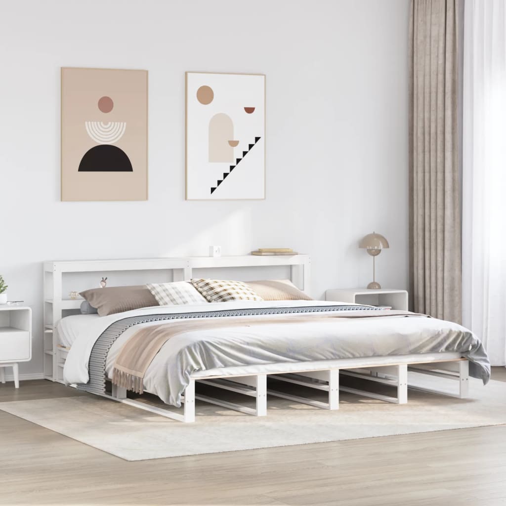 Bed Frame Without Mattress Small Double Solid Wood Pine