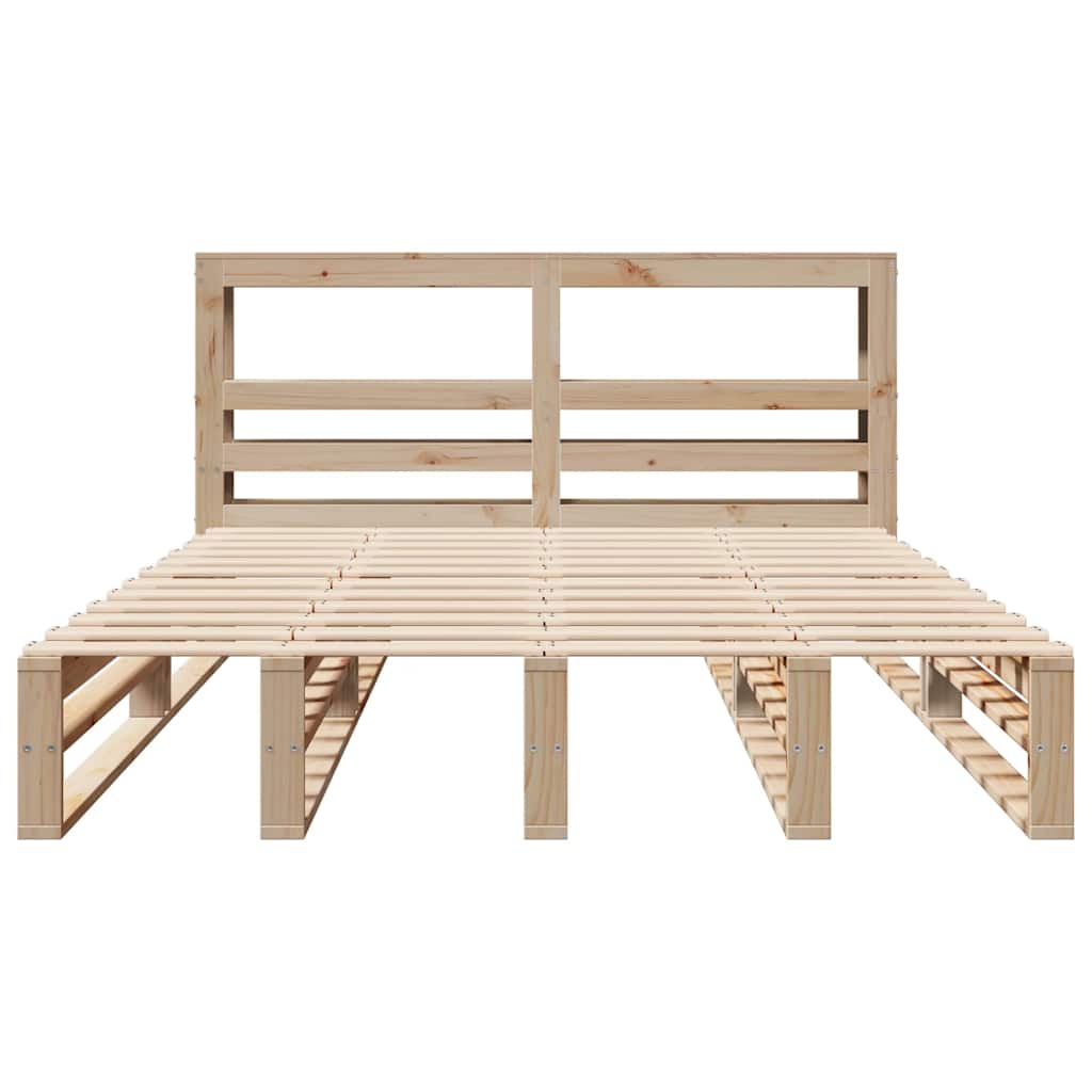 Bed Frame Without Mattress Small Double Solid Wood Pine