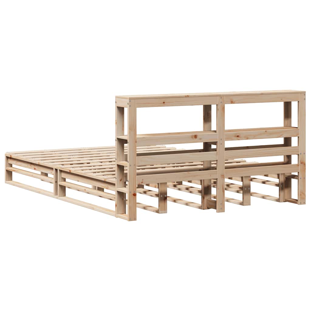 Bed Frame Without Mattress Small Double Solid Wood Pine