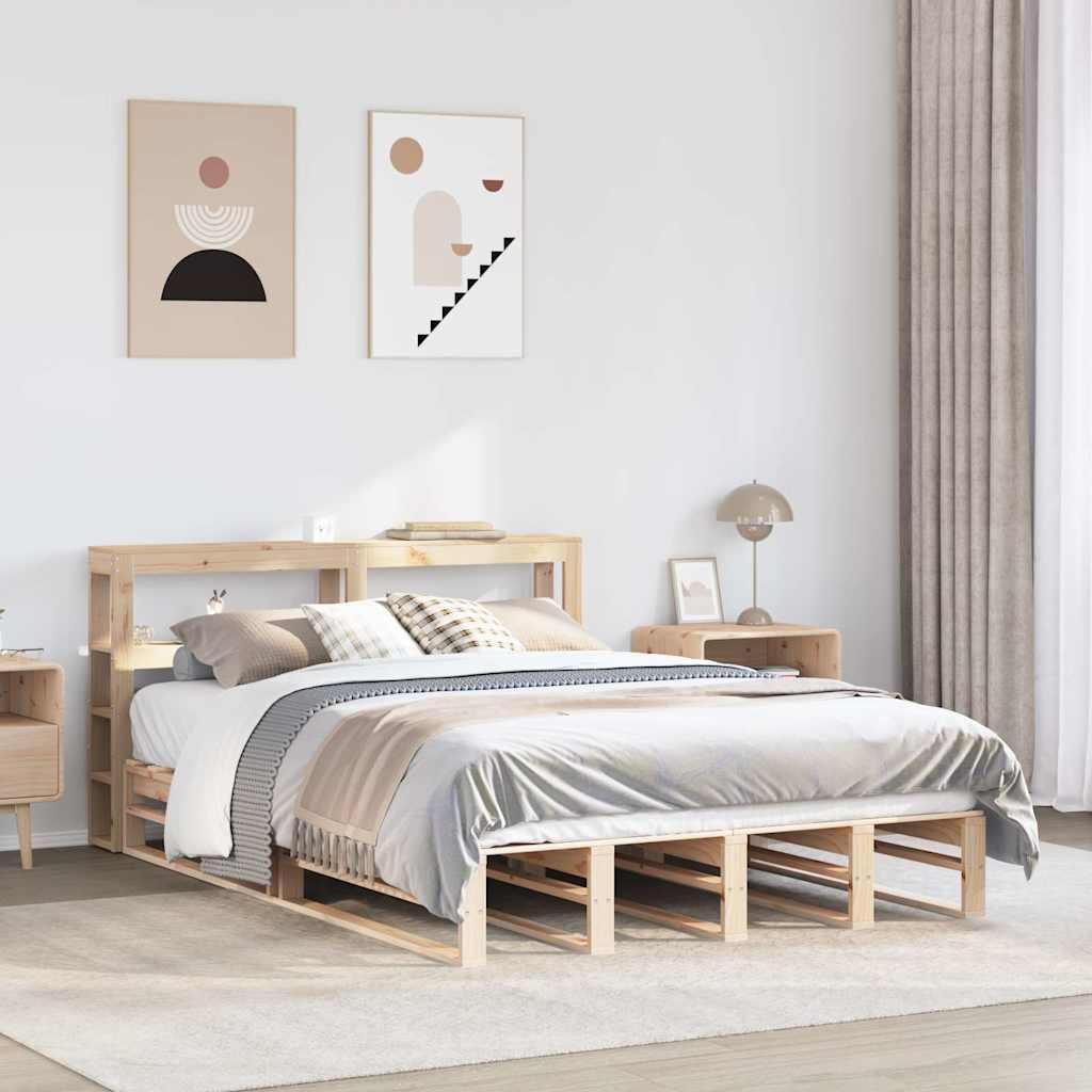 Bed Frame Without Mattress Small Double Solid Wood Pine