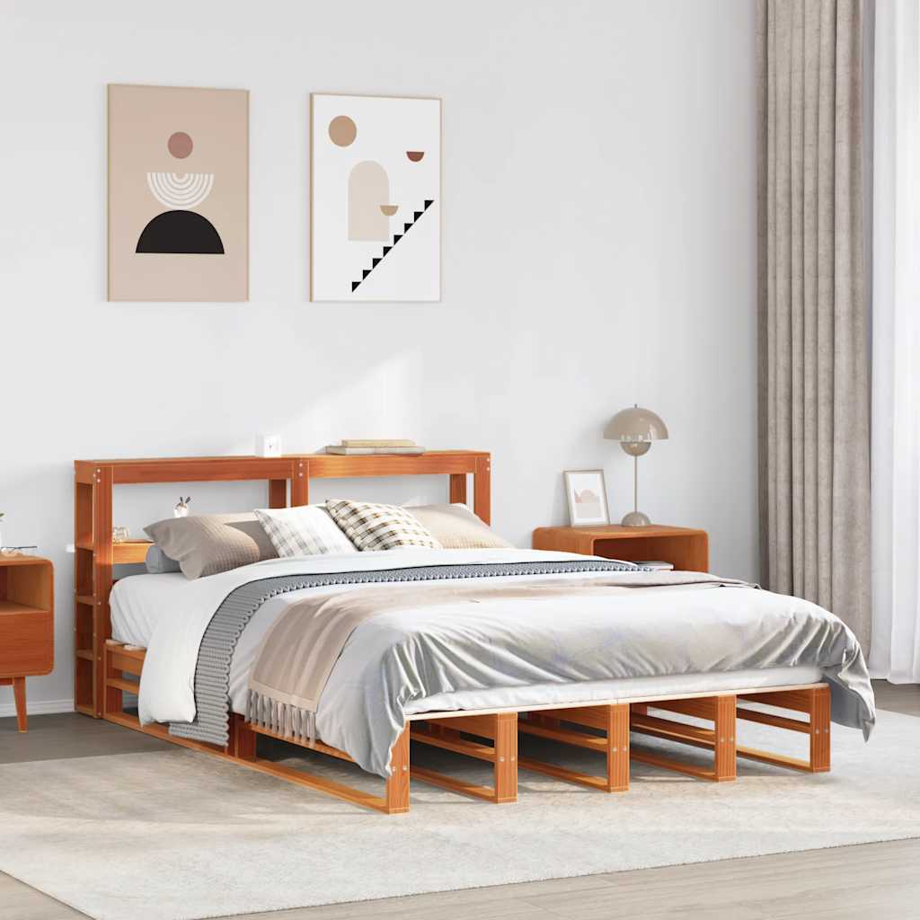 Bed Frame Without Mattress Small Double Solid Wood Pine