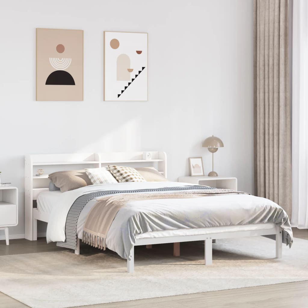 Bed Frame Without Mattress Solid Wood Pine