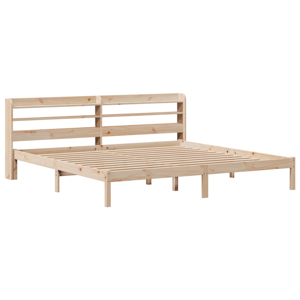 Bed Frame Without Mattress Solid Wood Pine