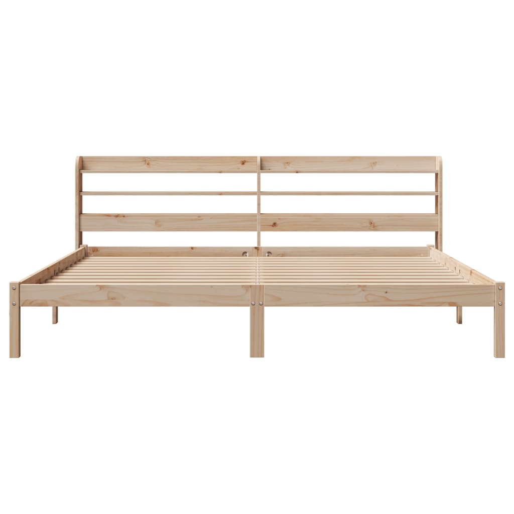 Bed Frame Without Mattress Solid Wood Pine