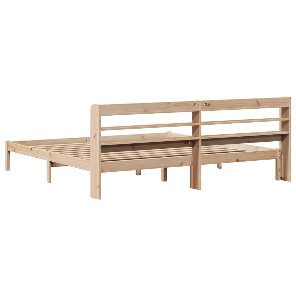 Bed Frame Without Mattress Solid Wood Pine