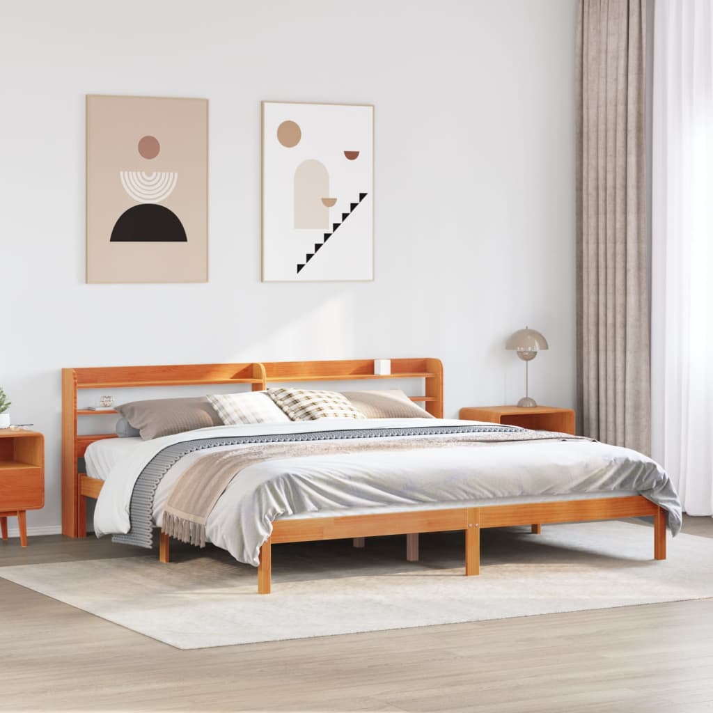 Bed Frame Without Mattress Solid Wood Pine
