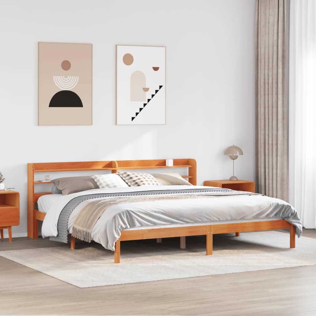 Bed Frame Without Mattress Solid Wood Pine