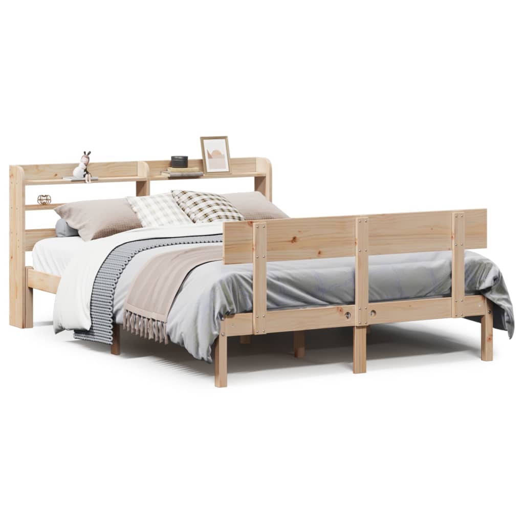 Bed Frame Without Mattress Solid Wood Pine