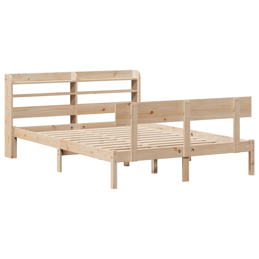 Bed Frame Without Mattress Solid Wood Pine