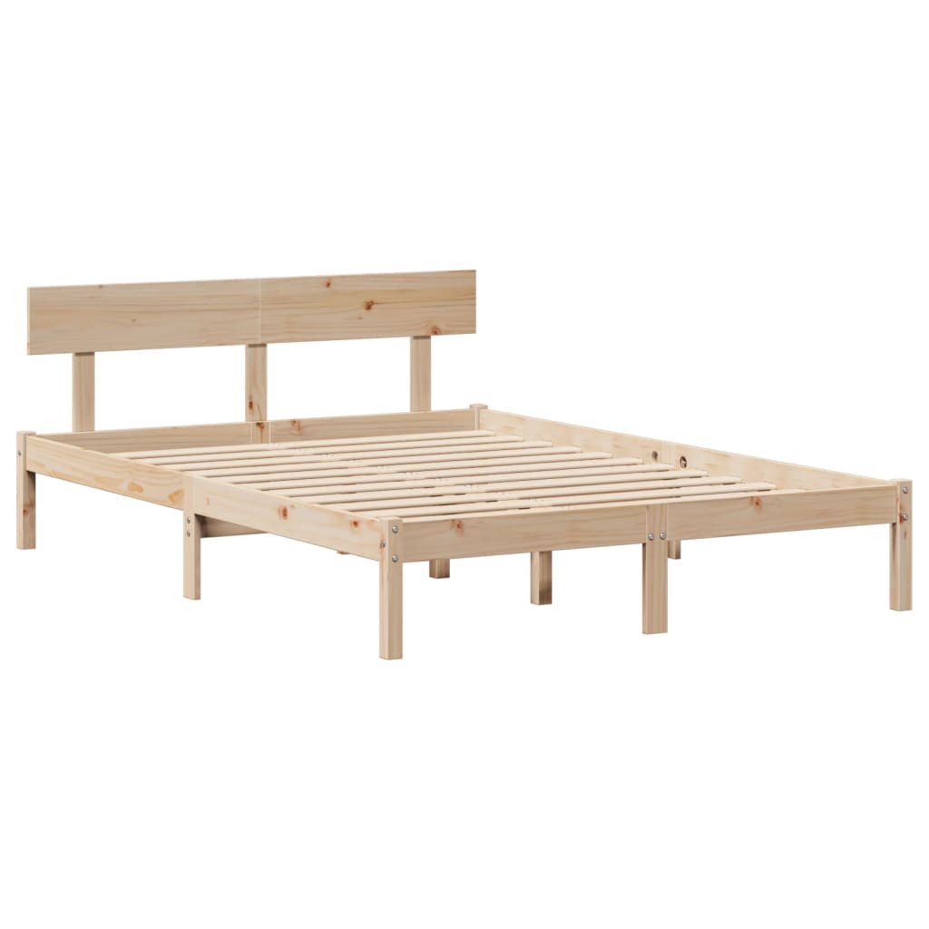 Bed Frame Without Mattress Solid Wood Pine