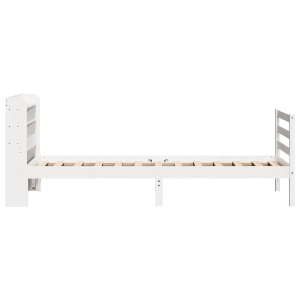 Bed Frame With Headboard Without Mattress White 90X200 Cm
