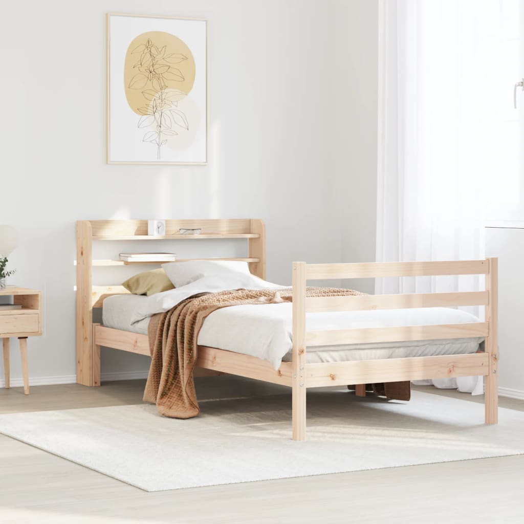 Bed Frame Without Mattress Solid Wood Pine