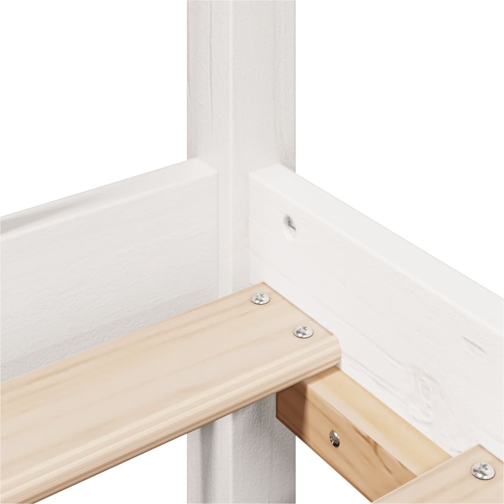 Bed Frame With Headboard Without Mattress White 180X200 Cm Super King