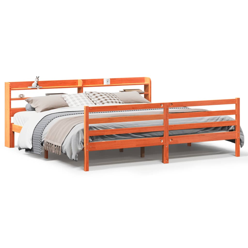 Bed Frame Without Mattress Solid Wood Pine