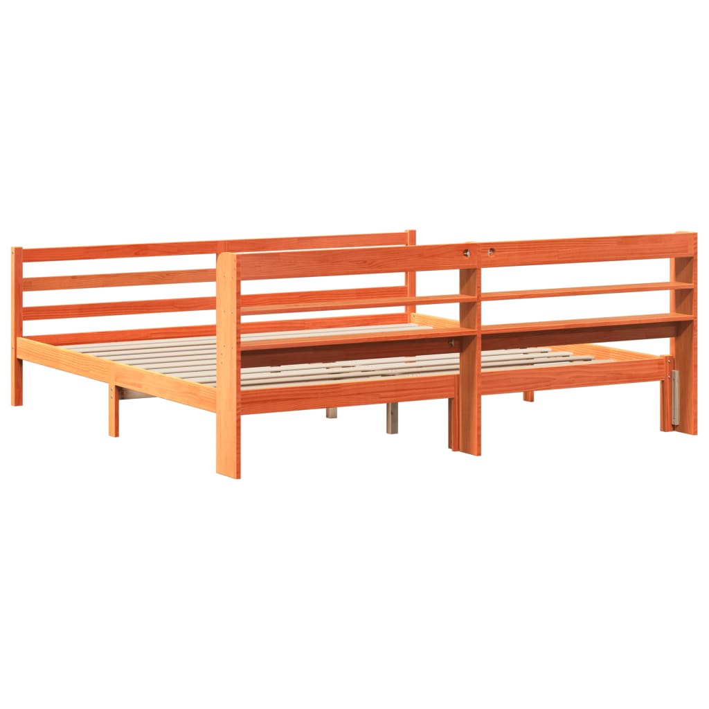 Bed Frame Without Mattress Solid Wood Pine