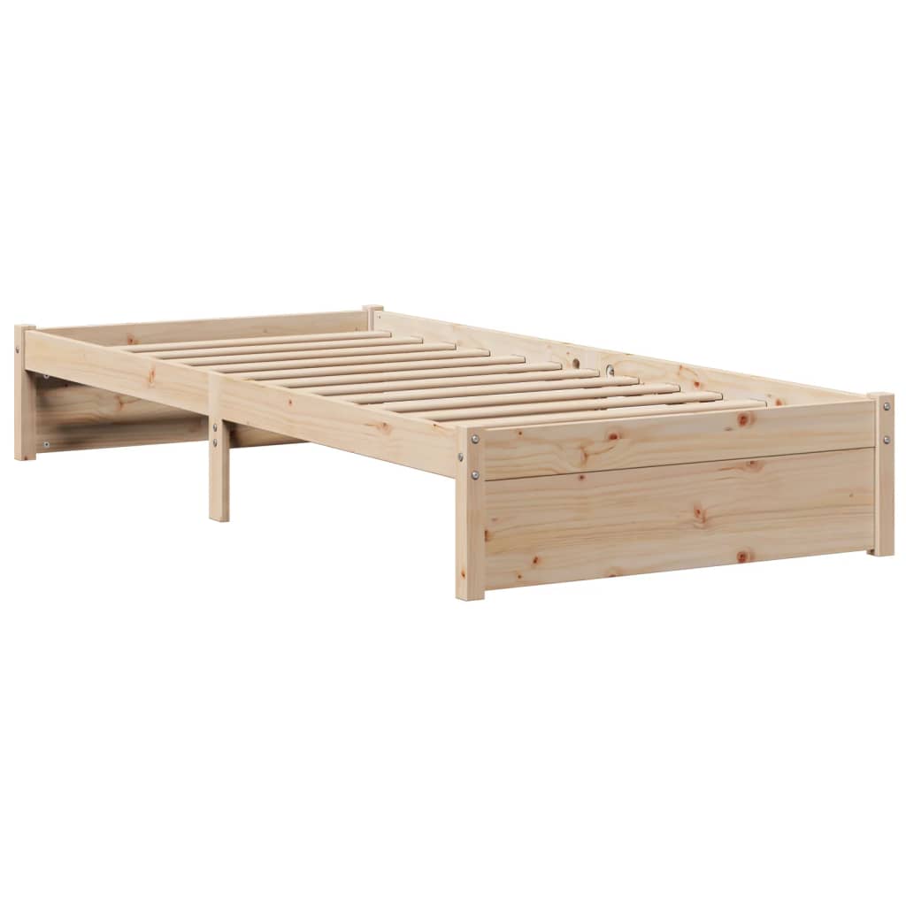 Bed Frame Headboard Without Mattress Small Single Brown White Wax brown 211.5 cm