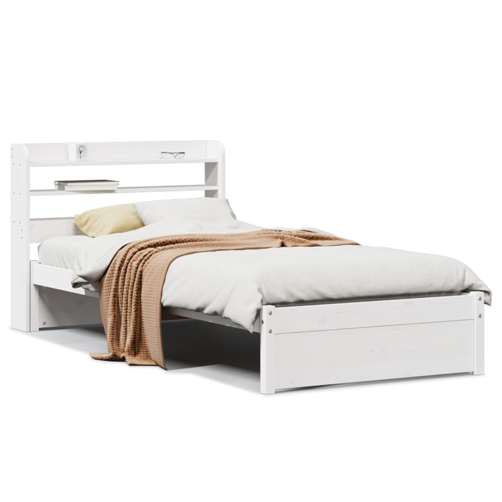 Bed Frame Headboard Without Mattress Small Single Brown White Wax Brown 211.5 Cm