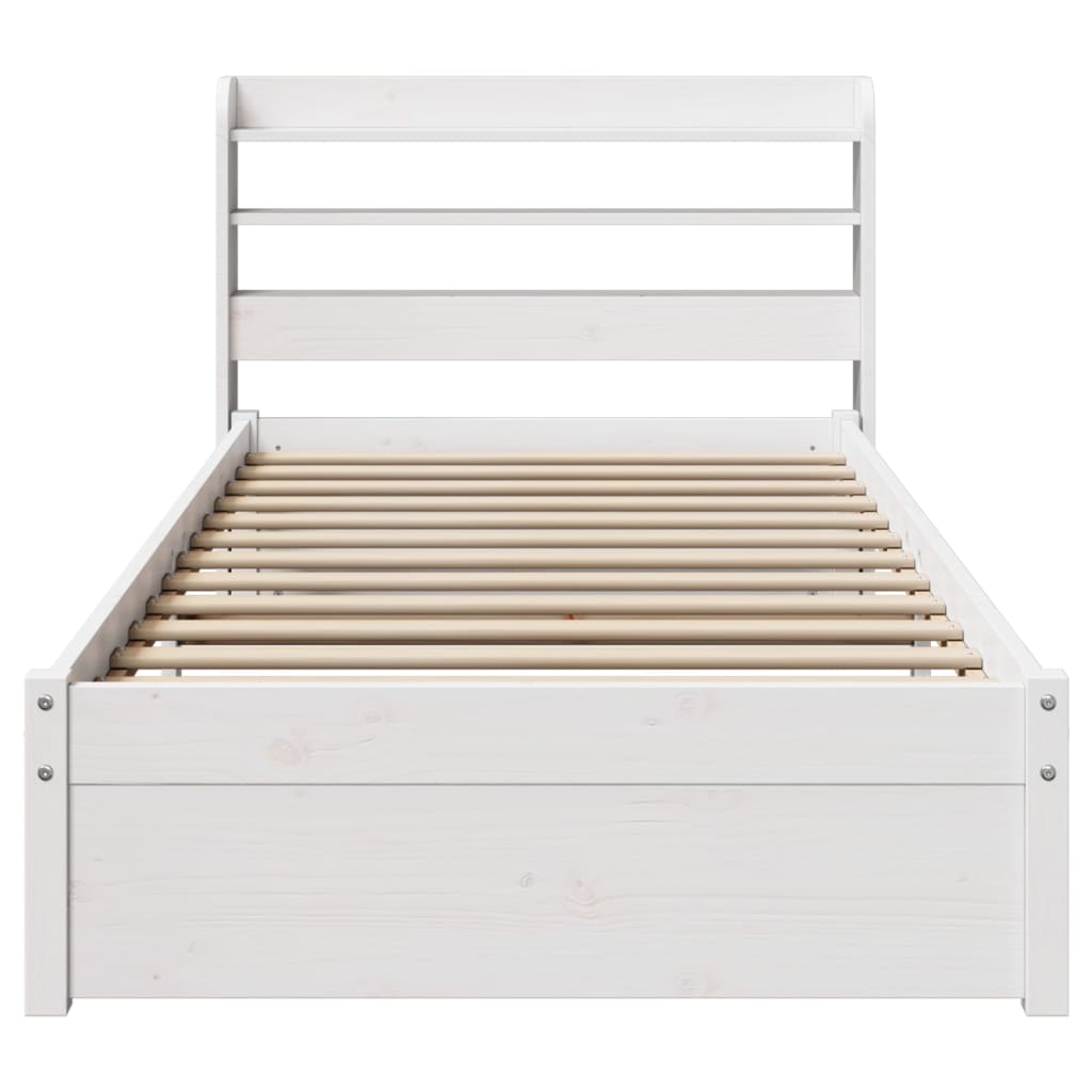 Bed Frame Headboard Without Mattress Small Single Brown White Wax Brown 211.5 Cm
