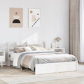 Bed Frame With Headboard Without Mattress White 140X190 Cm