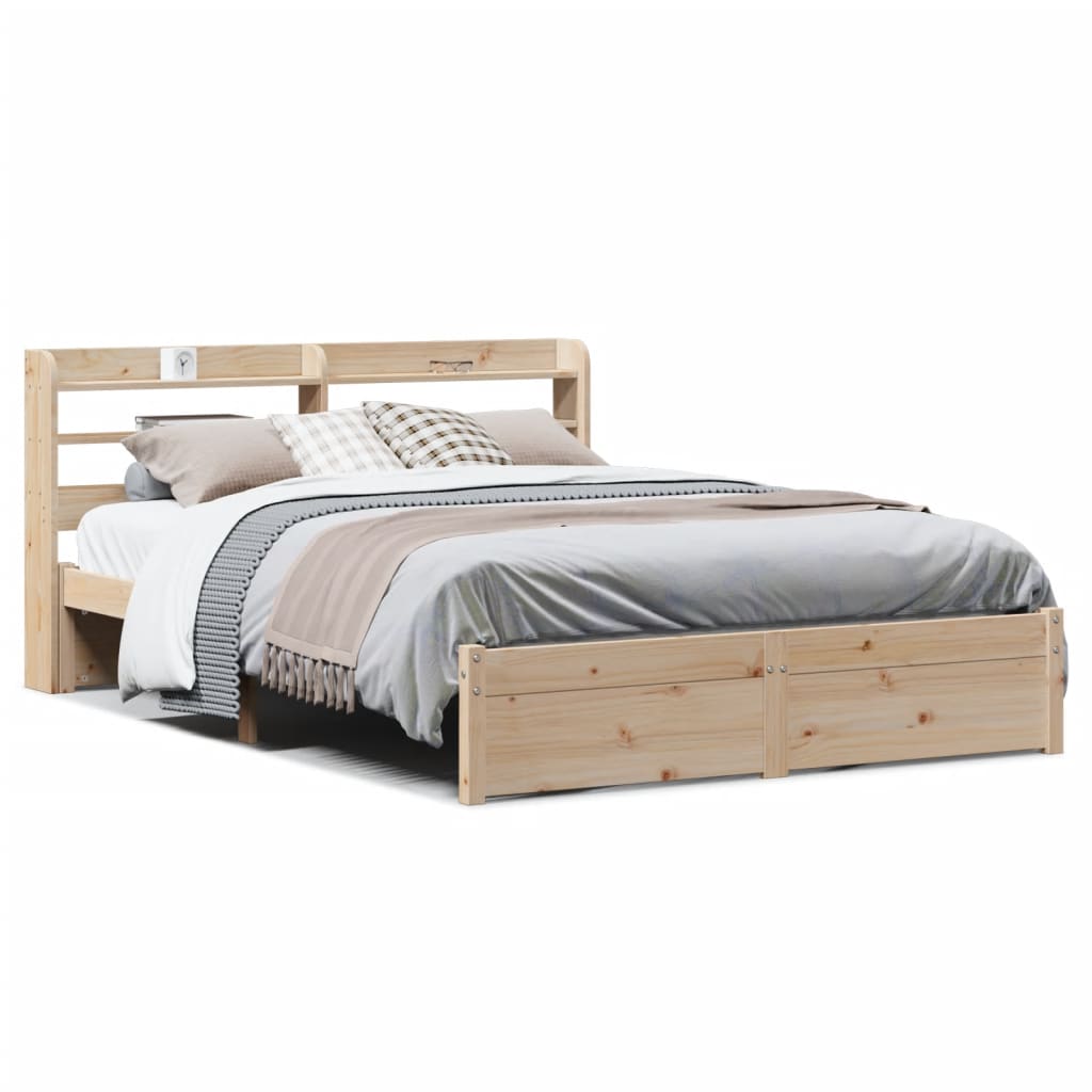 Bed Frame With Headboard Without Mattress 160X200 Cm