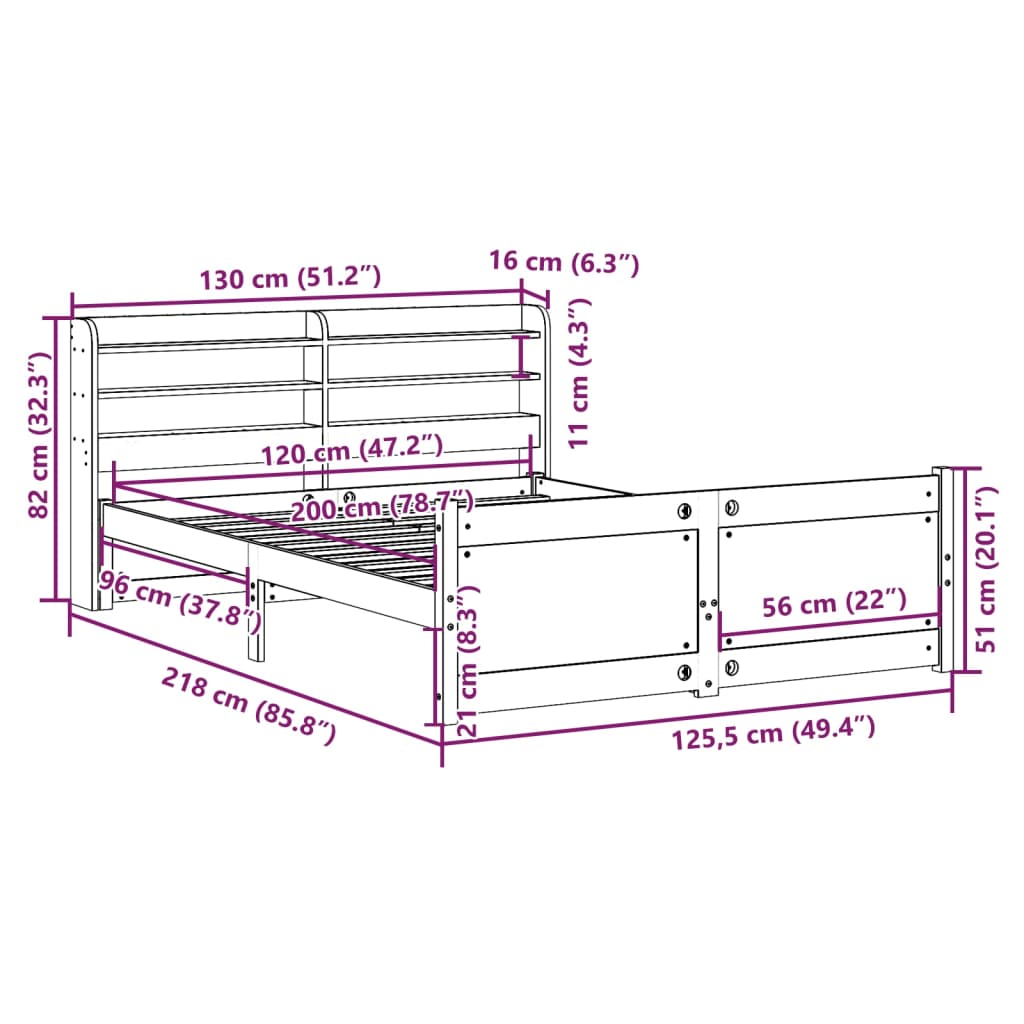 Bed Frame | | Solid Pine Wood | Double | Double Bed Frame