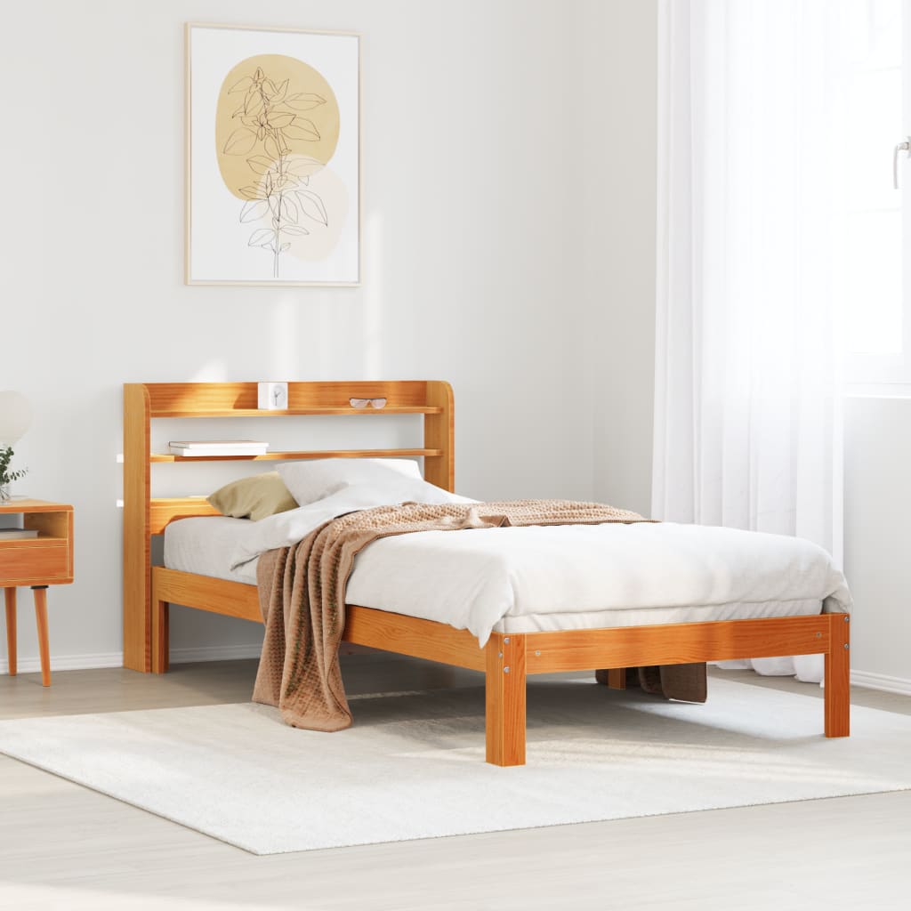 Bed Frame Without Mattress Double Solid Wood Pine