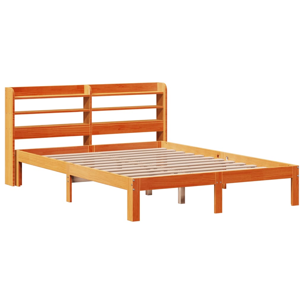 Bed Frame Without Mattress Double Solid Wood Pine