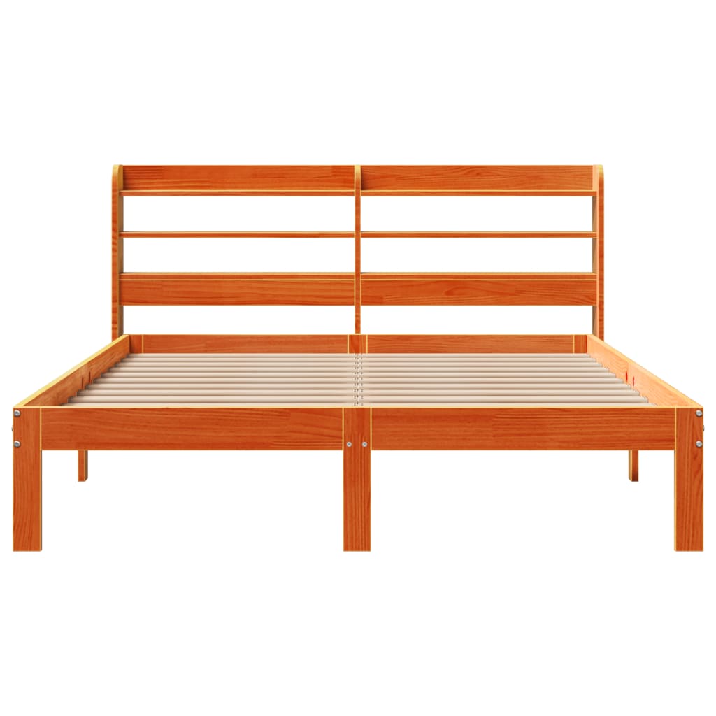 Bed Frame Without Mattress Double Solid Wood Pine