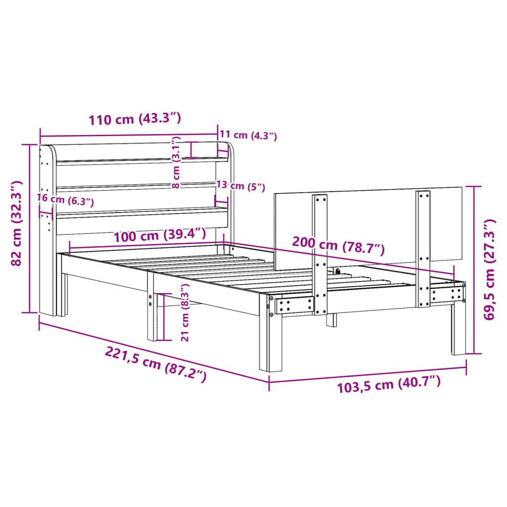 Bed Frame With Headboard Without Mattress
