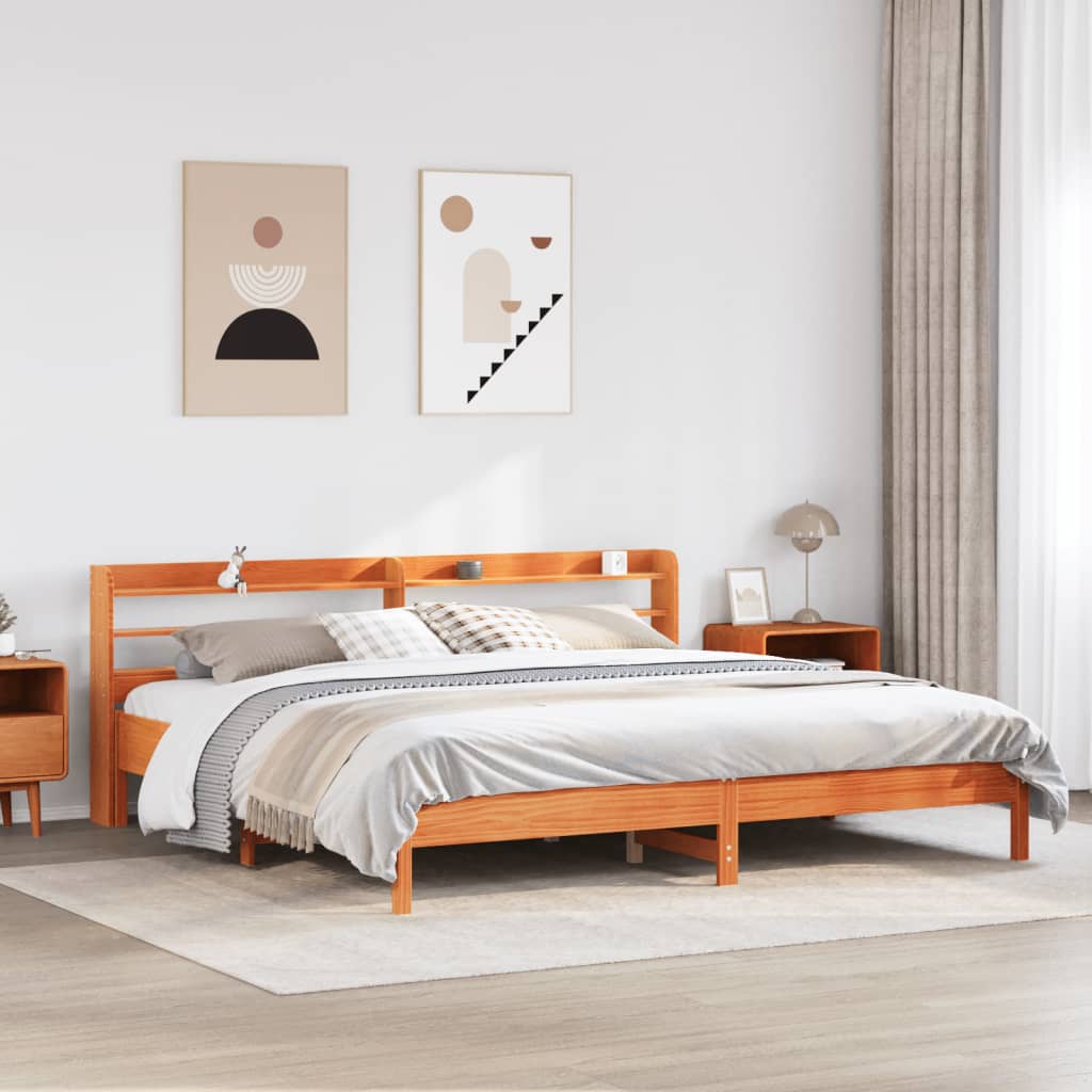 Bed Frame Without Mattress King Size Solid Wood Pine