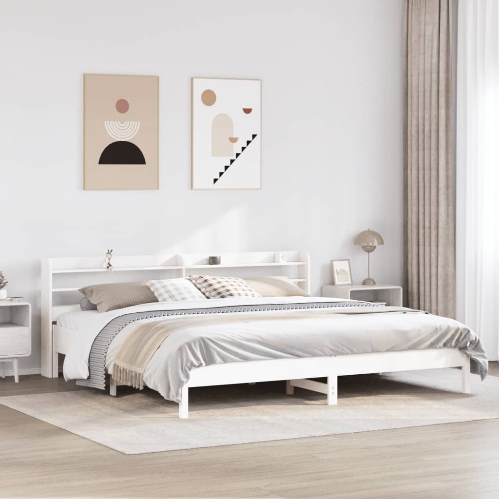 Bed Frame Without Mattress King Size Solid Wood Pine