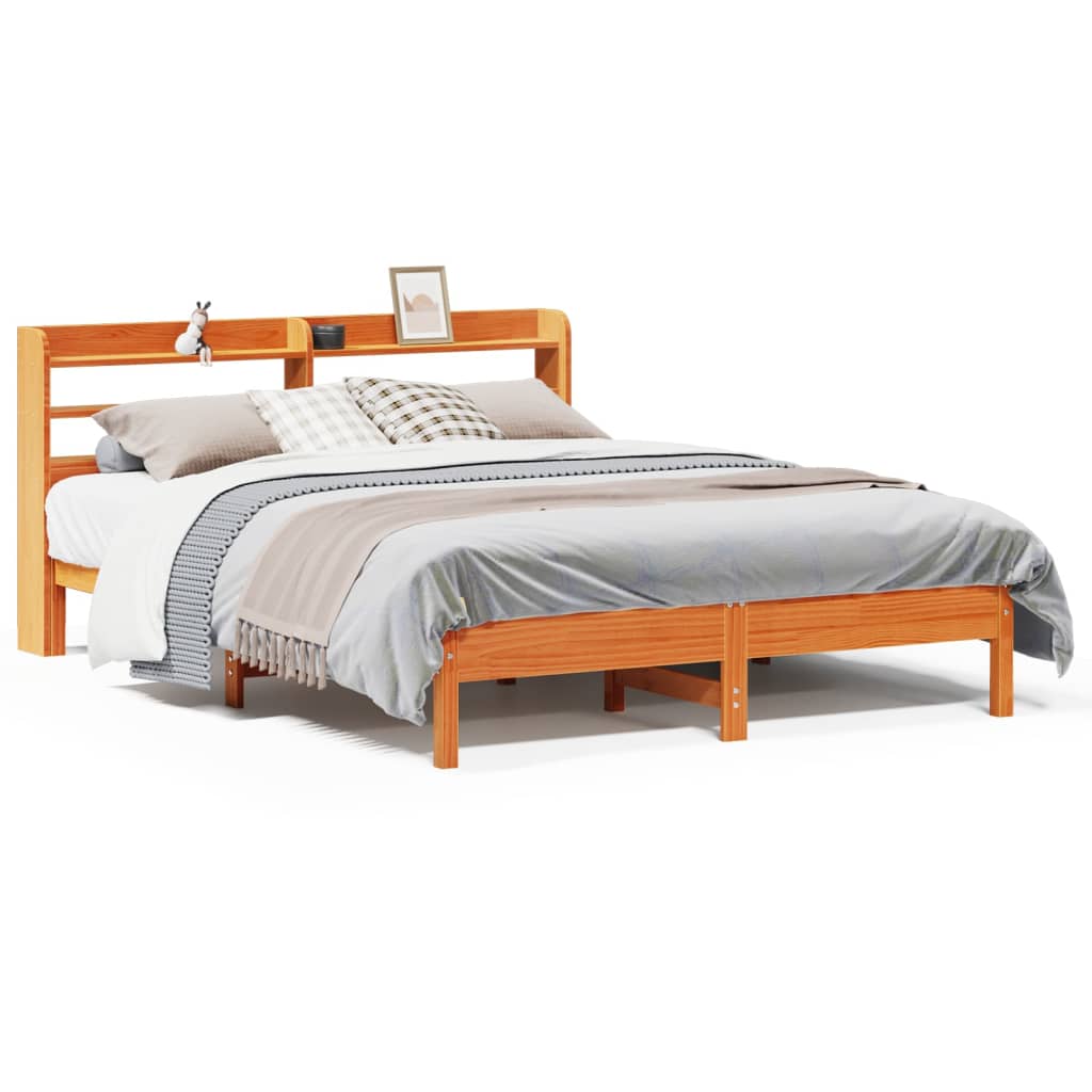 Bed Frame Without Mattress King Size Solid Wood Pine