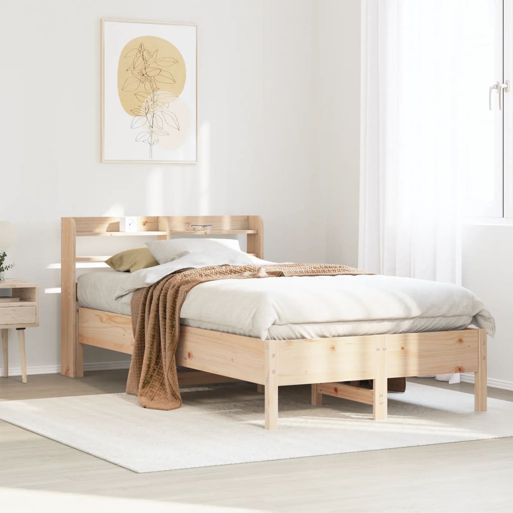 Bed Frame Without Mattress King Size Solid Wood Pine