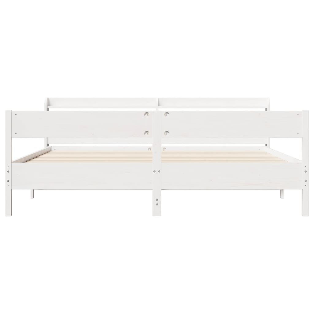 Bed Frame Without Mattress Solid Wood Pine Natural Wax Brown Bedroom Furniture