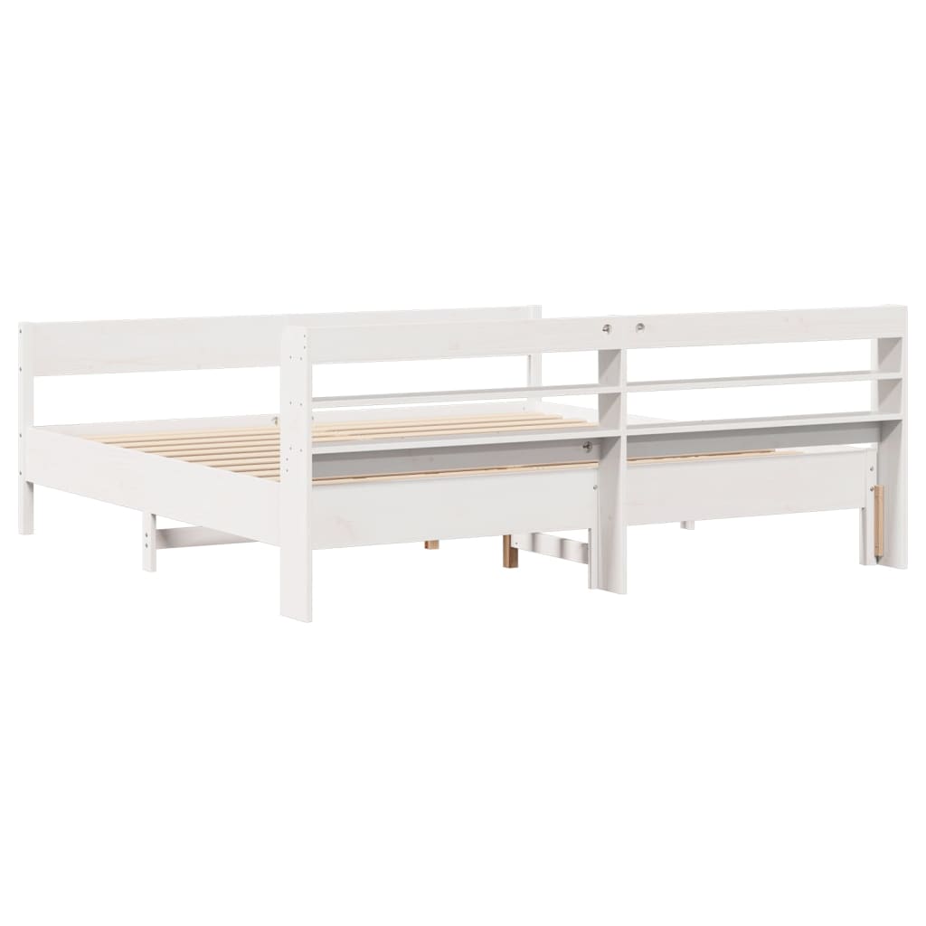 Bed Frame Without Mattress Solid Wood Pine Natural Wax Brown Bedroom Furniture
