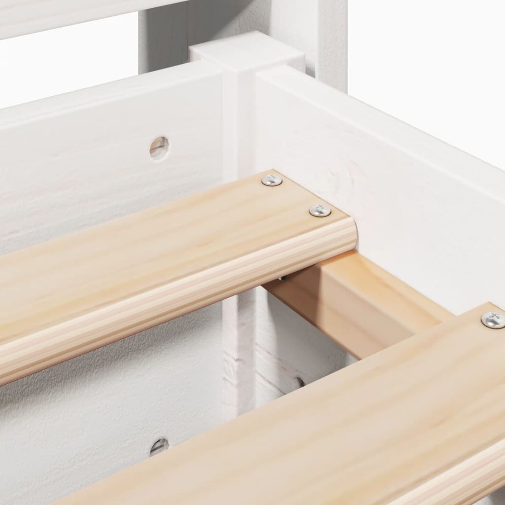 Bed Frame Without Mattress Solid Wood Pine Natural Wax Brown Bedroom Furniture